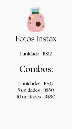 Impressão de Fotos Polaroid Instax a partir de R$12