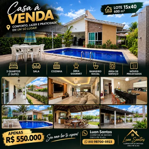 CASA À VENDA no greenVille ? R$ 550 MIL