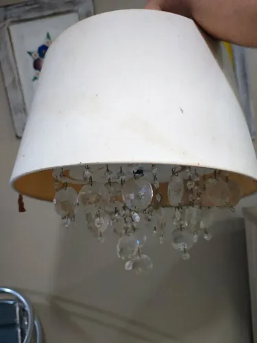Luminária - Lustre com Pedras - 3 Bocais - Usado
