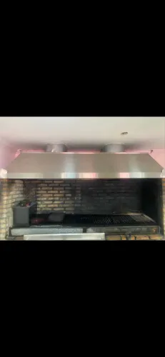 Coifa Inox 2,5x0,60 Com motor Trifásico, caixa de gordura