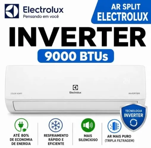 Ar Split Electrolux INVERTER 9000 BTUs + Novo + Nota + Garantia Fábrica + Cartão 12x