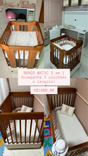 BERÇO MATIC 3 em 1 