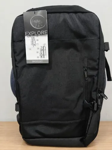 Mochila Viagem Executiva Grande Expansível Explore Preta
