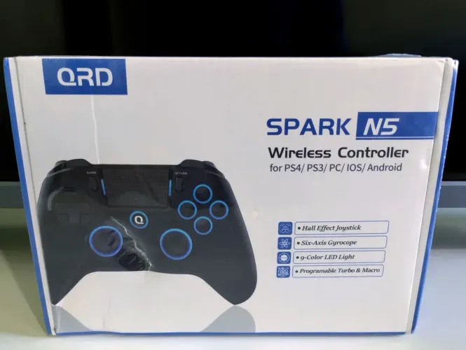 controle qrd spark n5 ps4 ps3 pc celular lacrado sem fio bluetooth