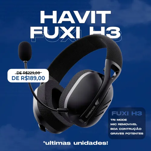 Headset Gamer Sem Fio HAVIT FUXI H3 - LACRADO
