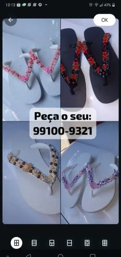 Chinelos Havaianas Bordados