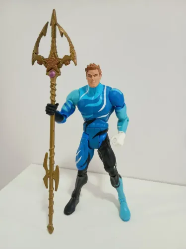Aquaman da linha DC Universe Classics da Mattel Versão Ocean Warrior com traje azul RARO