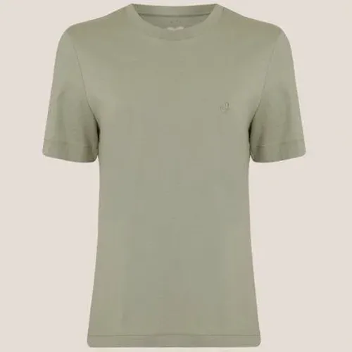T-shirt básica feminina verde Dudalina