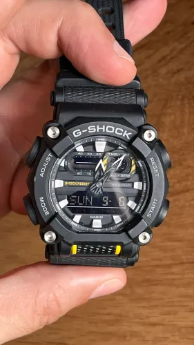 Relógio Casio G-Shock GA-900-1A Preto/Amarelo Original - Coleção