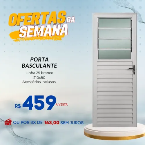 Porta basculante branca
