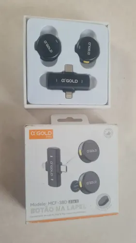 Microfone Lapela  Gold
