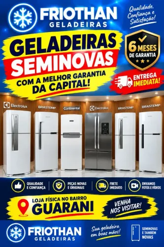 Geladeiras Seminovas com a melhor Garantia da capital