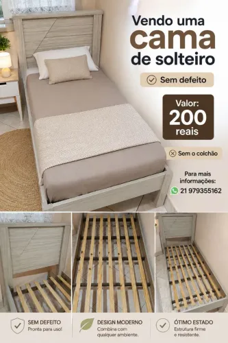 Vendo uma cama de solteiro 