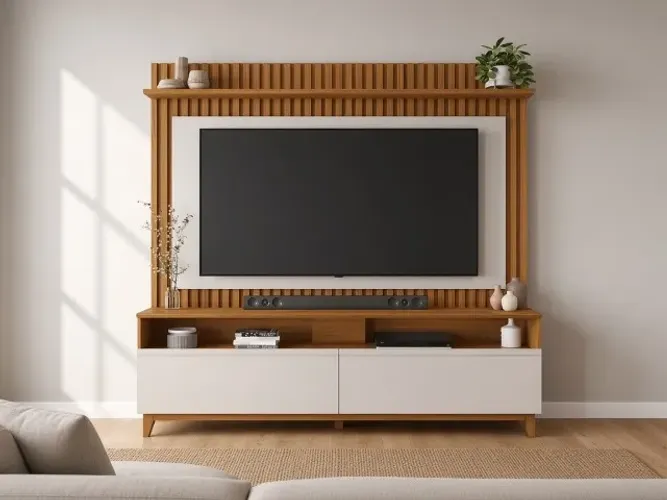 Home Theater NT 1340 Ripado 1,83m MDP/MDF (NOVO A PRONTA ENTREGA)