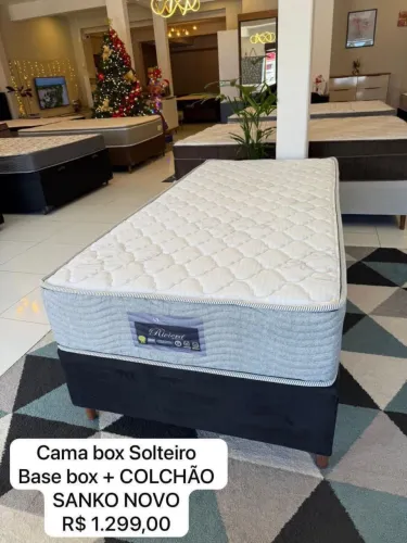 Cama de Solteiro NOVA TOP Base + COLCHÃO - entrego!