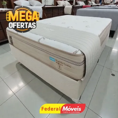 Cama Box Casal 1,38m Base + Colchão c/ Molas Probel NOS CHAME NO WHATSAPP