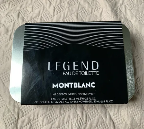 Kit Miniatura Montblanc Legend - Estojo de Lata Original (Novo)