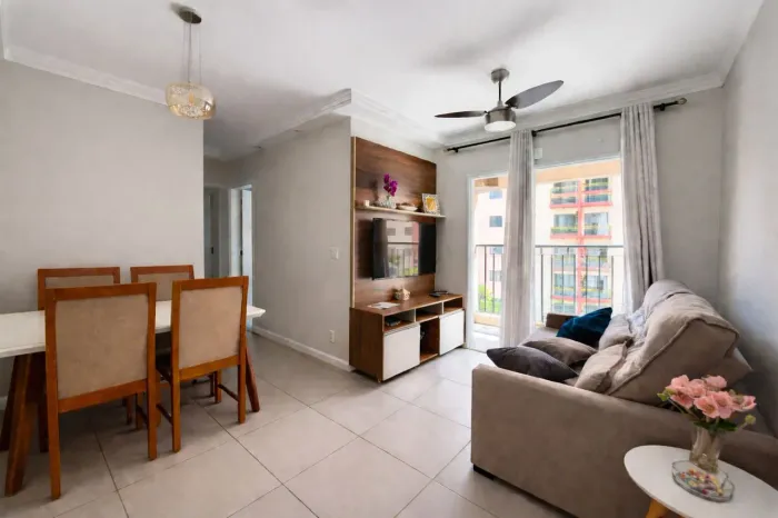 Apartamento com 3 dormitórios sendo 1 suíte mobiliado e decorado à venda, 68 m² - Jardim N