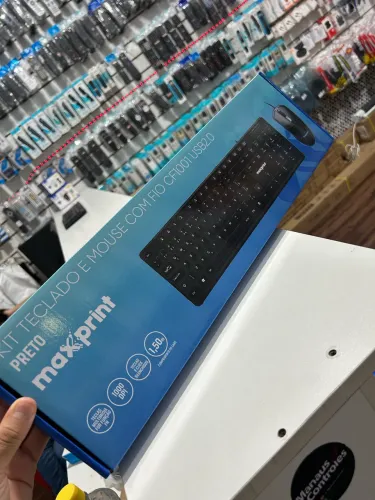 Kit Teclado e Mouse com fio MaxPrint 107 Teclas - Padrão Abnt 2 