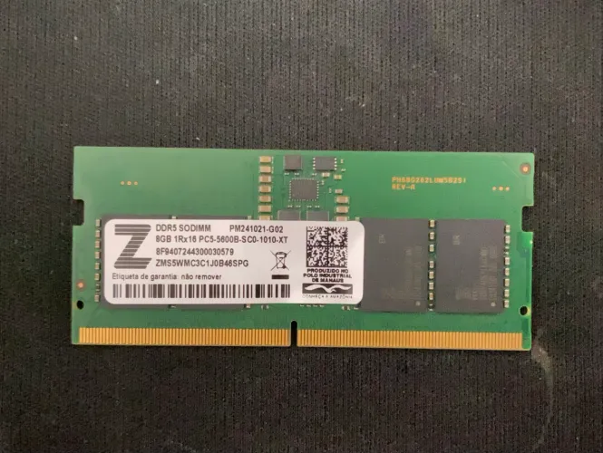 Memória 8gb ddr5 5600 notebook