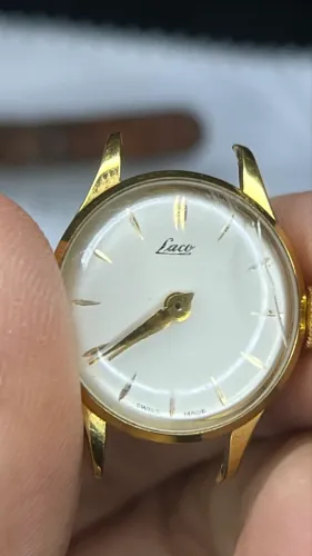 Relógio LACO Original ? Plaquê de Ouro  10 mícrons feminino mecânico a corda