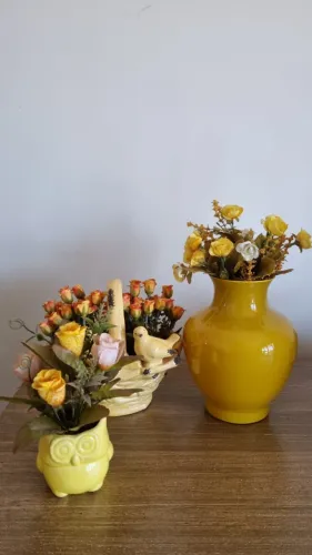 Conjunto de vasos de flor