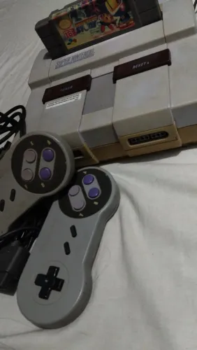 Super Nintendo SNES SNS-001 Original Made in Japan + 2 Controles - ótimo estado