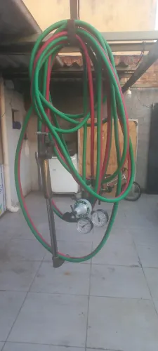 Kit Maçarico de Corte Oxiacetileno Completo com Mangueira e Manômetros