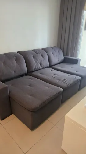 Sofá Dunelli retrátil 2,80 m - excelente estado - higienizado