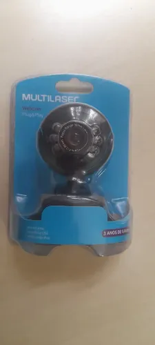 Webcam Multilaser Plug E Play Wc045 16mp Nightvision Microfone USB Preto 