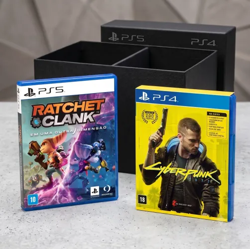 Kit 2 Jogos PS5 / PS4: Ratchet & Clank Em Uma Outra Dimensão + Cyberpunk 2077 Original