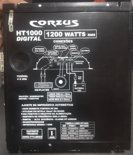 Caixa subwoofer Bravox EDX 1200W RMS + módulo digital 1200W RMS