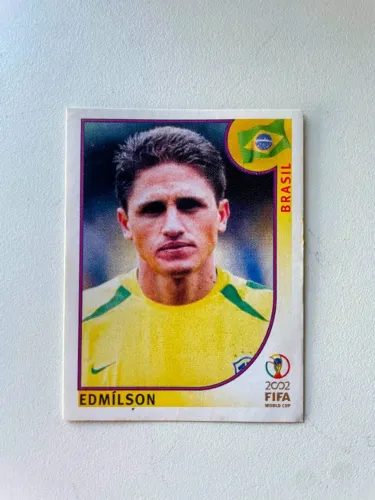 Figurinha rara Edmílson Copa do Mundo 2002 original ótimo estado