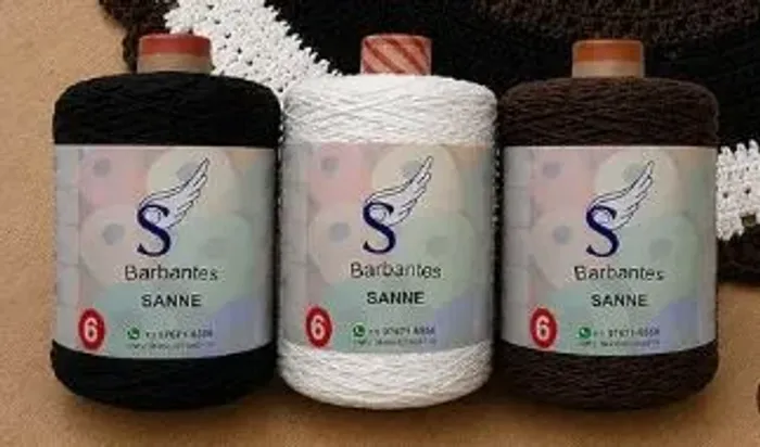 2 Barbante Sanne fio 6 artesanato em geral