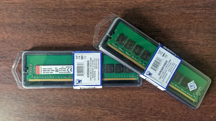 Memória RAM Kingston DDR4 16GB (2x8GB) 2666MHz KVR26N19S8/8