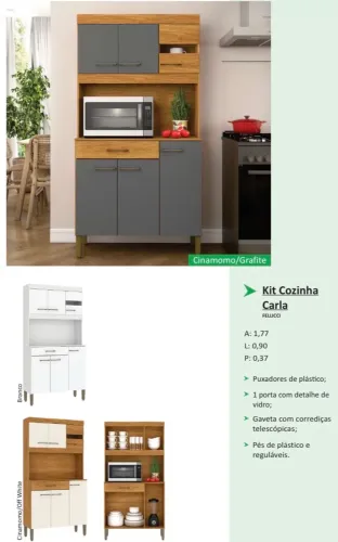 Kit cozinha Carla 0,90m - Promoção 