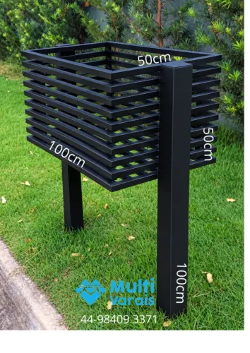Lixeira tubular luxo