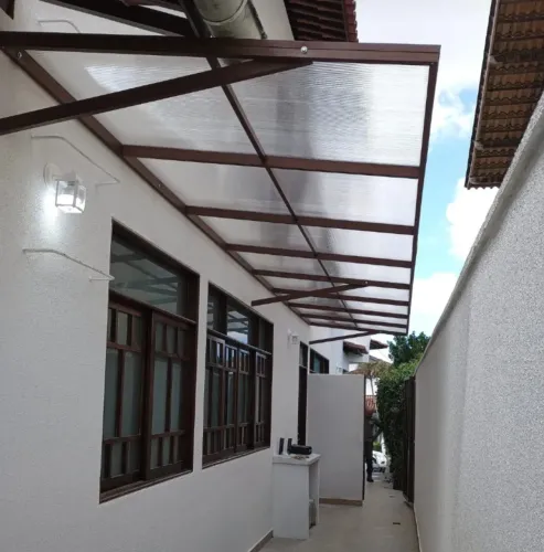 Toldo policarbonato lona telhas cobertura