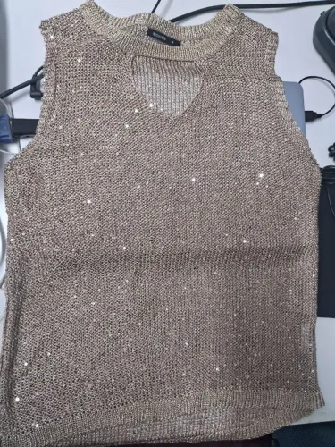 Blusa de festa de linha e brilho veste 40/42