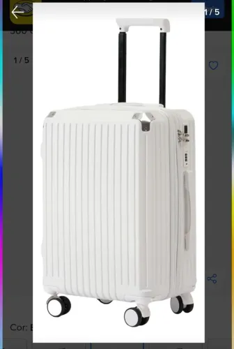 Mala de viagem cor branca 10kg