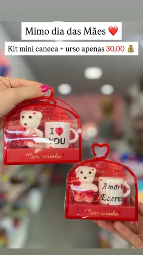 KIT COM MINI CANECA DIA DAS MÃES