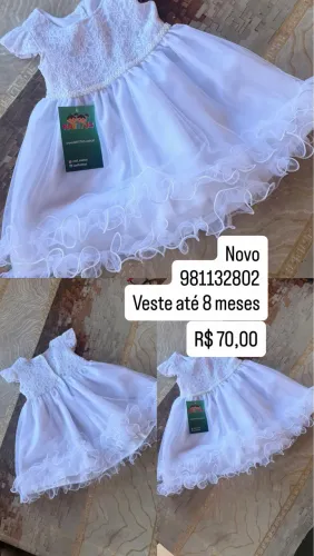 Vestido de bebê para batizado 