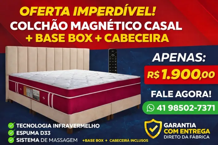 COLCHÃO MAGNÉTICO NO TAMANHO CASAL 