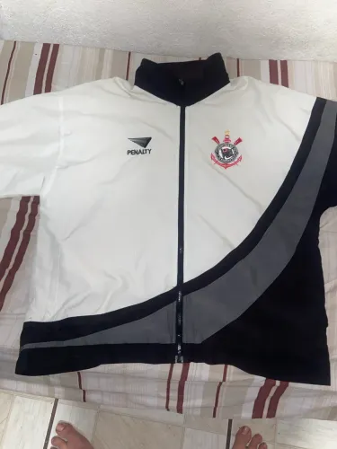 Jaqueta Oficial Corinthians Penalty Vintage Preto e Branco GG - Aceito Trocas