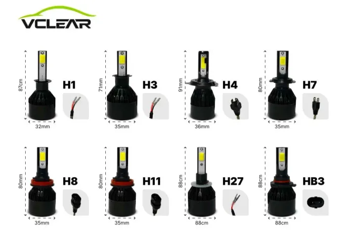 LÂMPADA SUPER LED VCLEAR 6000K H1.H3.H4.H7.H8.H11.H16.H27.HB3.HB4 +ENTREGA GRÁTIS PROMOÇÃO