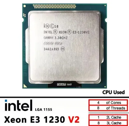 Processador Xeon e3 1230 v2 Lga1155