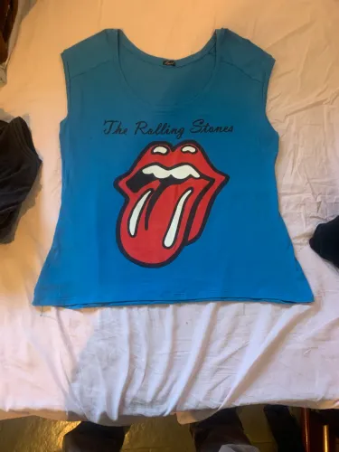 Camisa the Rolling Stones Azul Emel G regata feminina