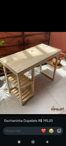 Mesa Escrivaninha Dupallets com Prateleiras