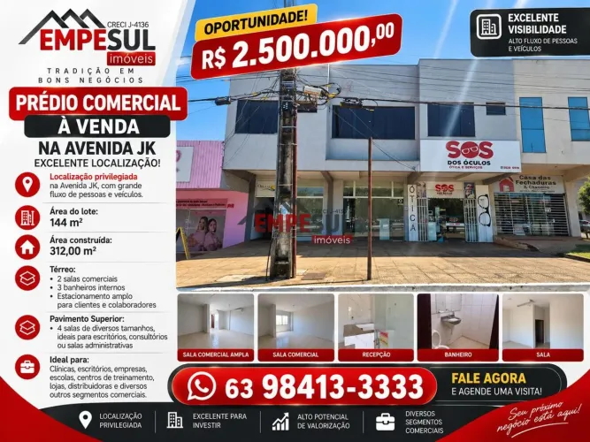 Vendo Prédio Comercial na JK Excelente Localização!