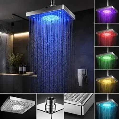 Chuveiro Ducha Quadrada com Led Colorido